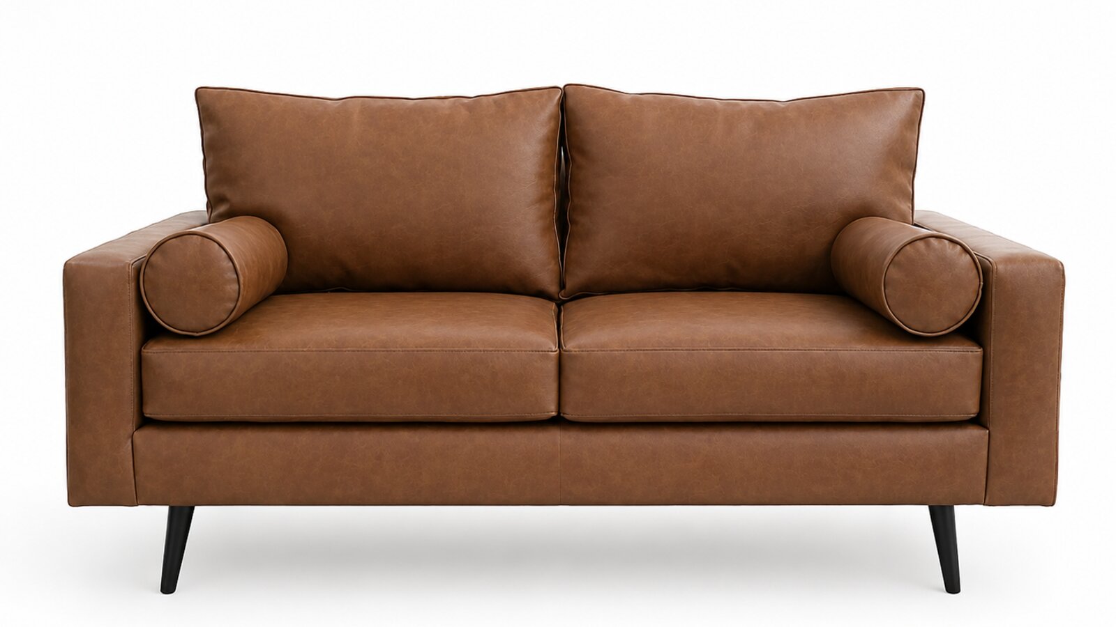 Loveseat en piel café